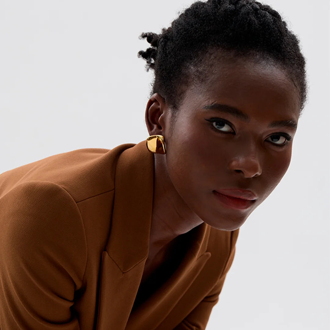 Brinco Feminino Quadrado Geométrico