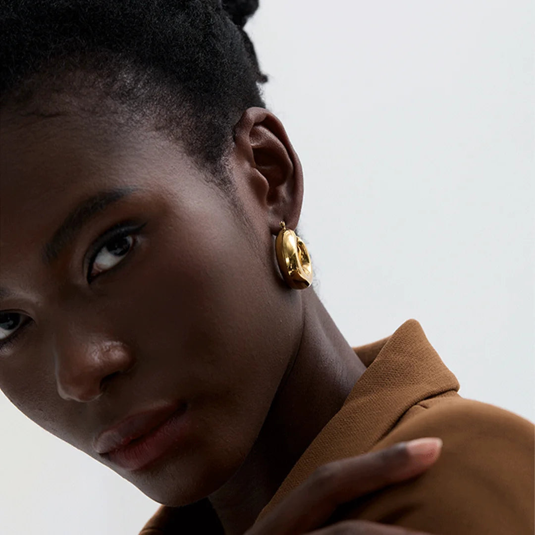 Brinco Feminino Argola Geométrico Redondo