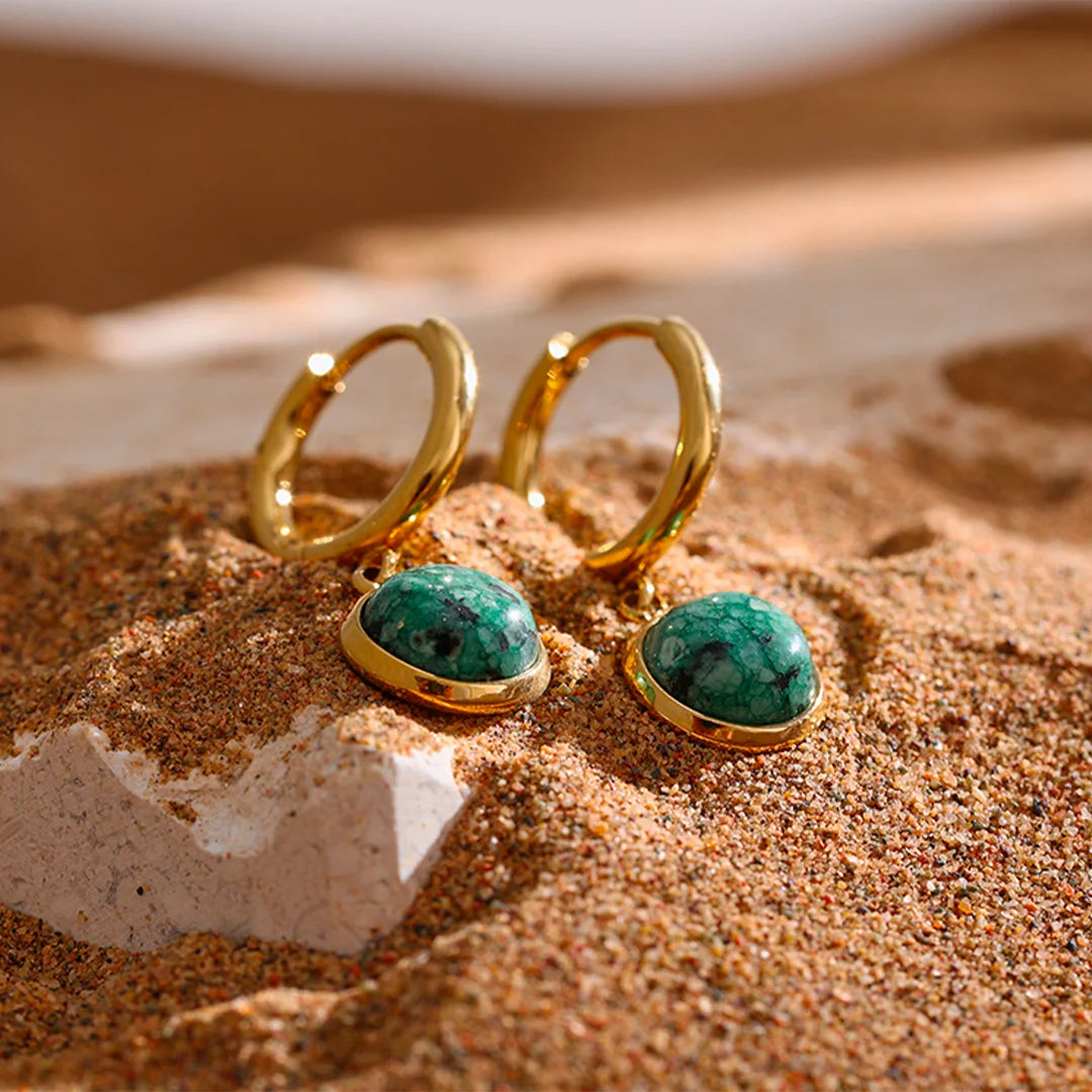 Brinco Feminino Argola com Pedra de Hijau