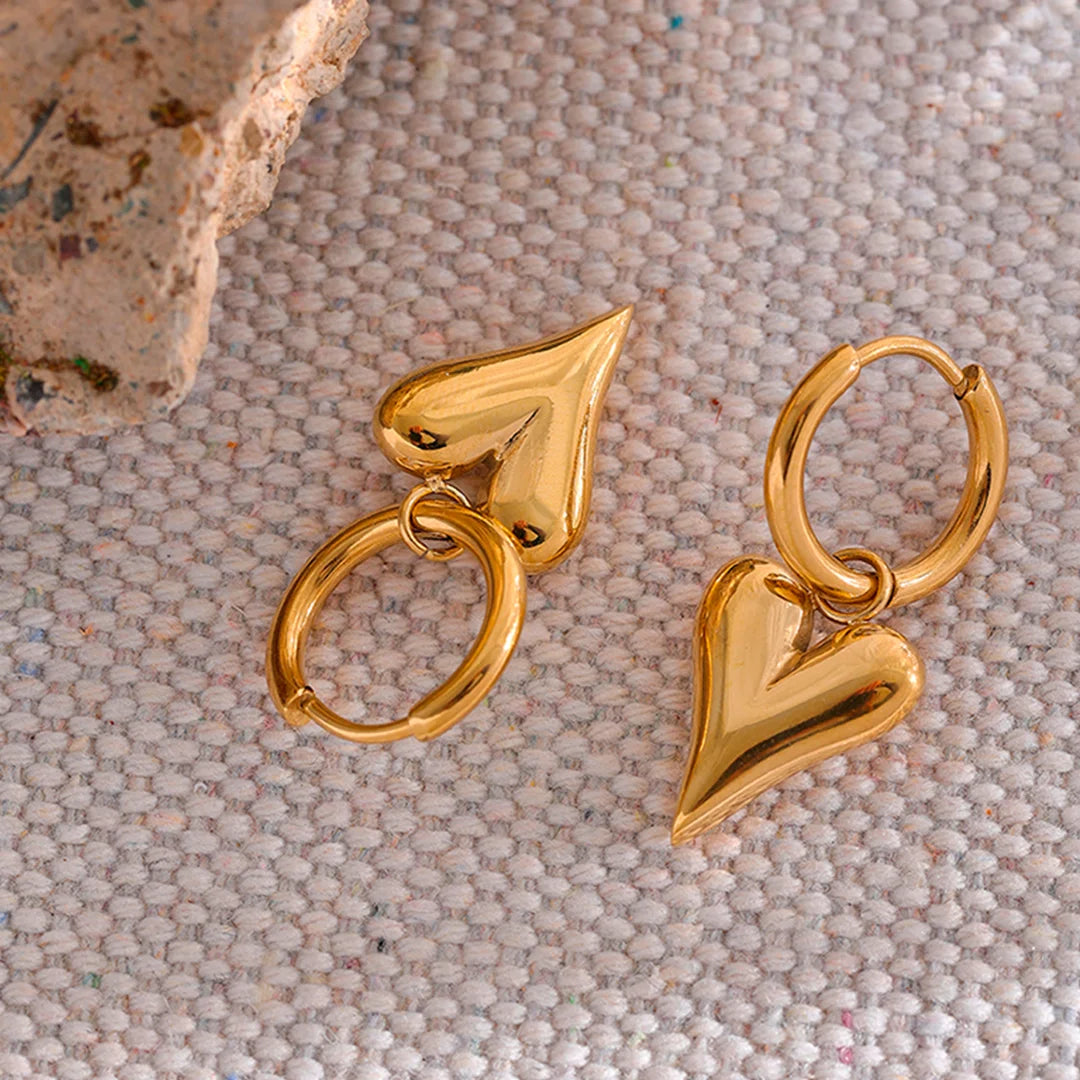 Brinco Feminino Argola Coração