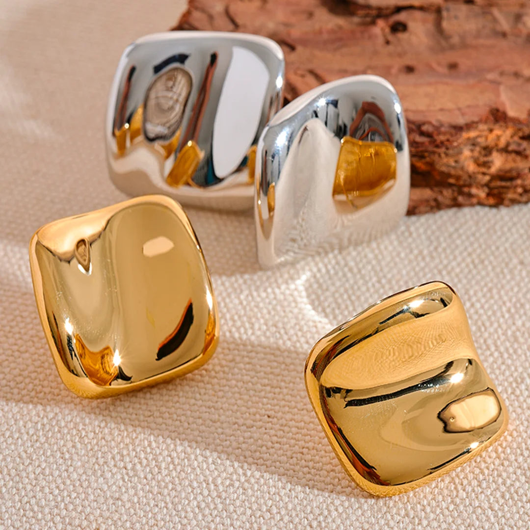 Brinco Feminino Quadrado Geométrico