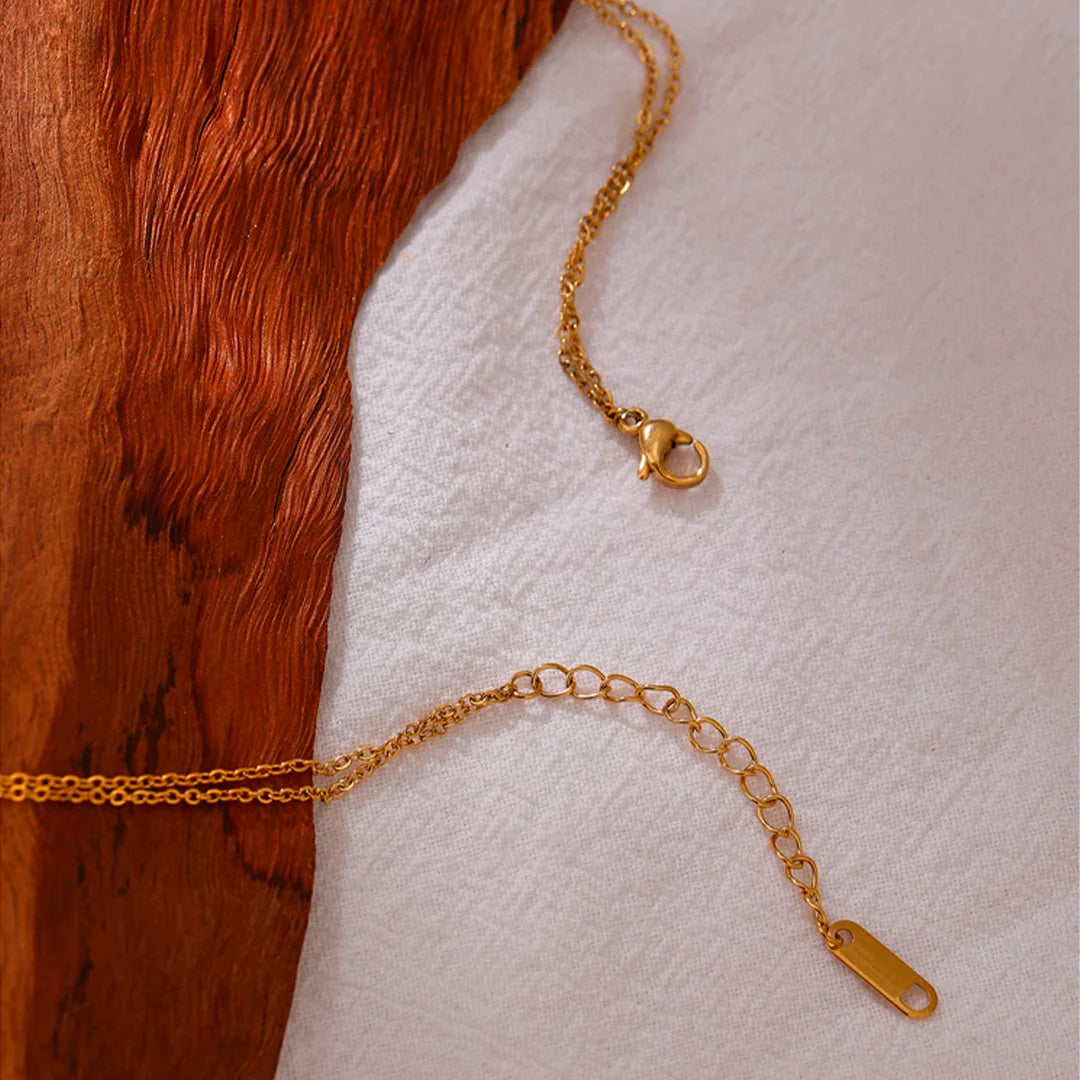 Colar Feminino Duplo de Zircônias