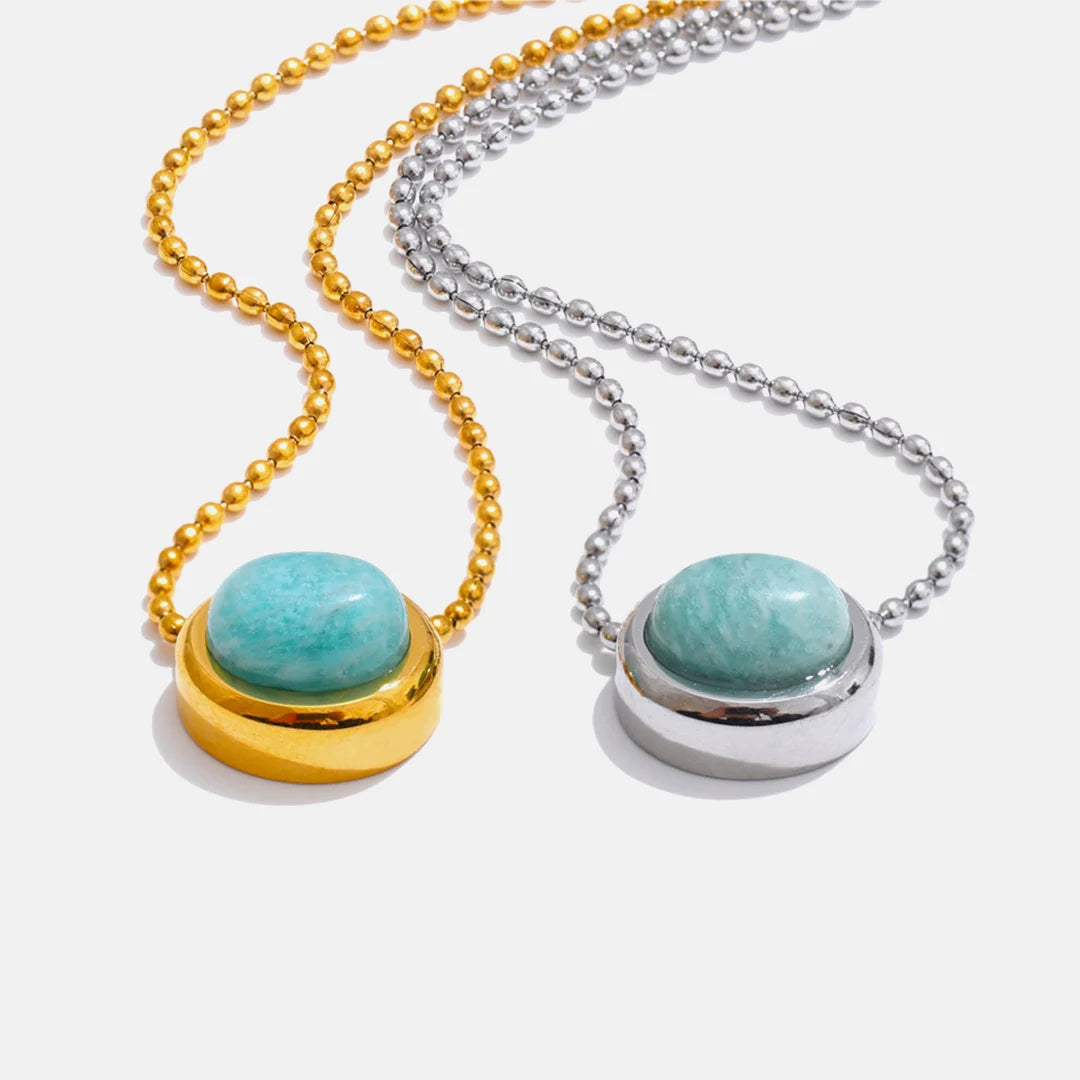Colar Feminino com Pingente Elegância Amazonita