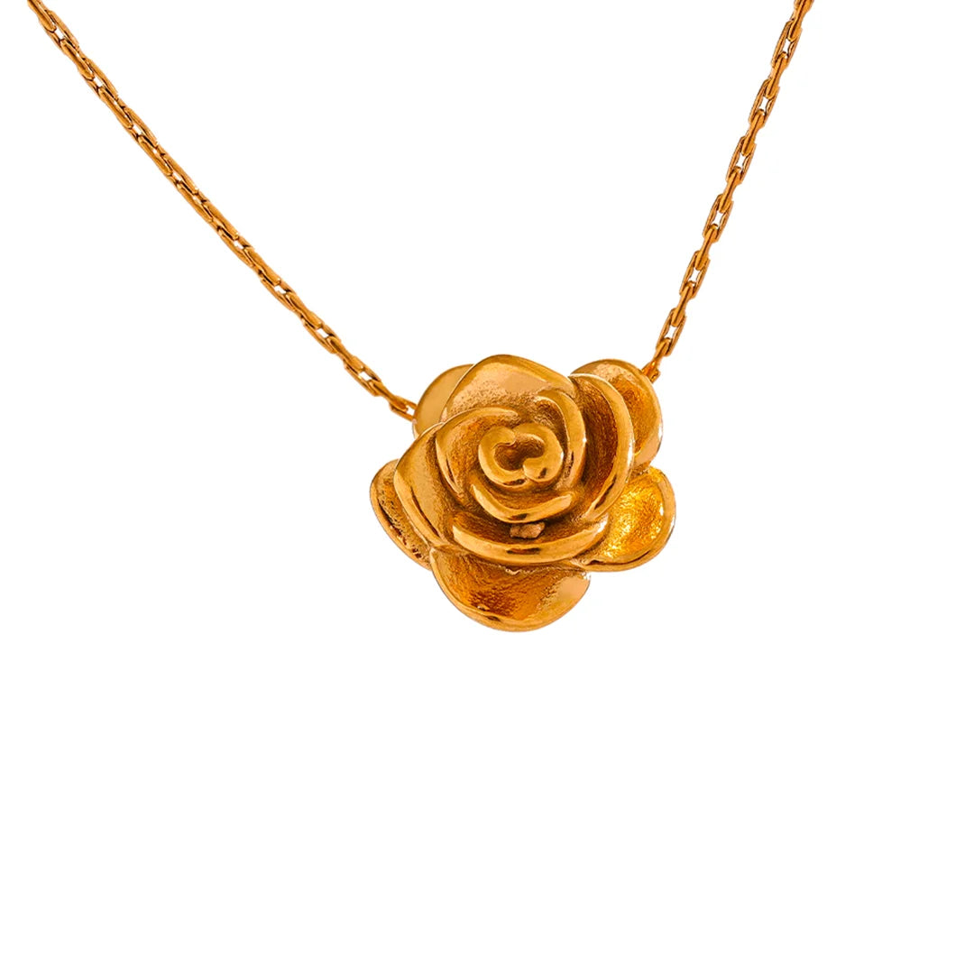 Colar Feminino com Pingente de Flor