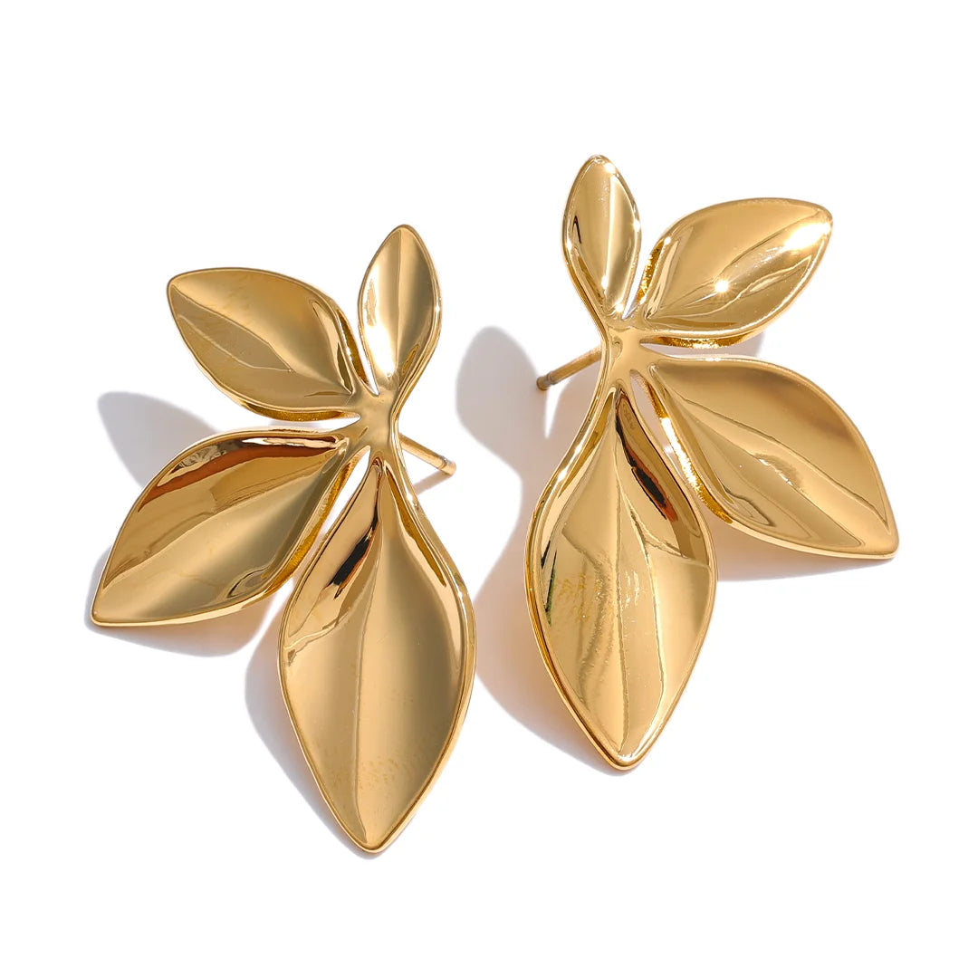 Brinco Feminino Stud Folhas