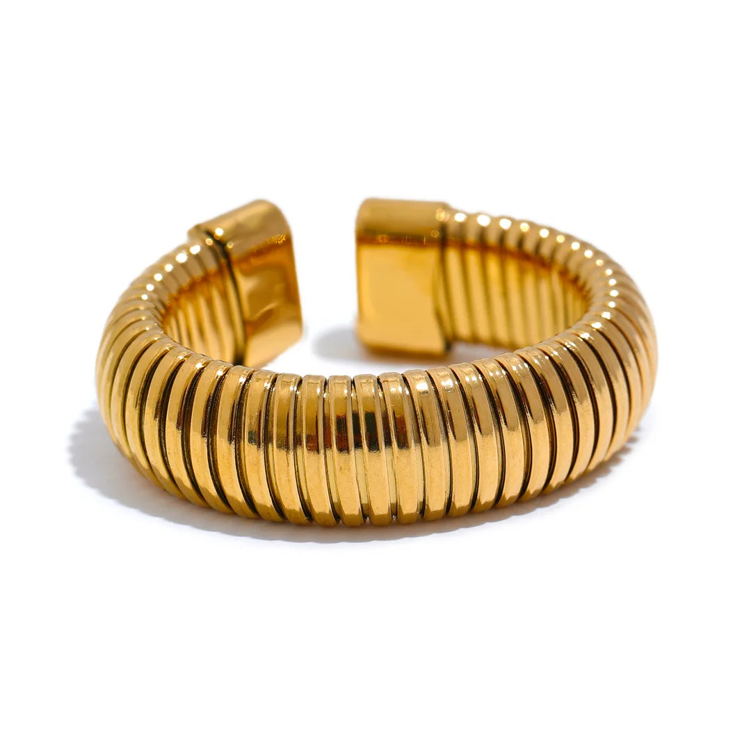 Anel Feminino Textura Elástica