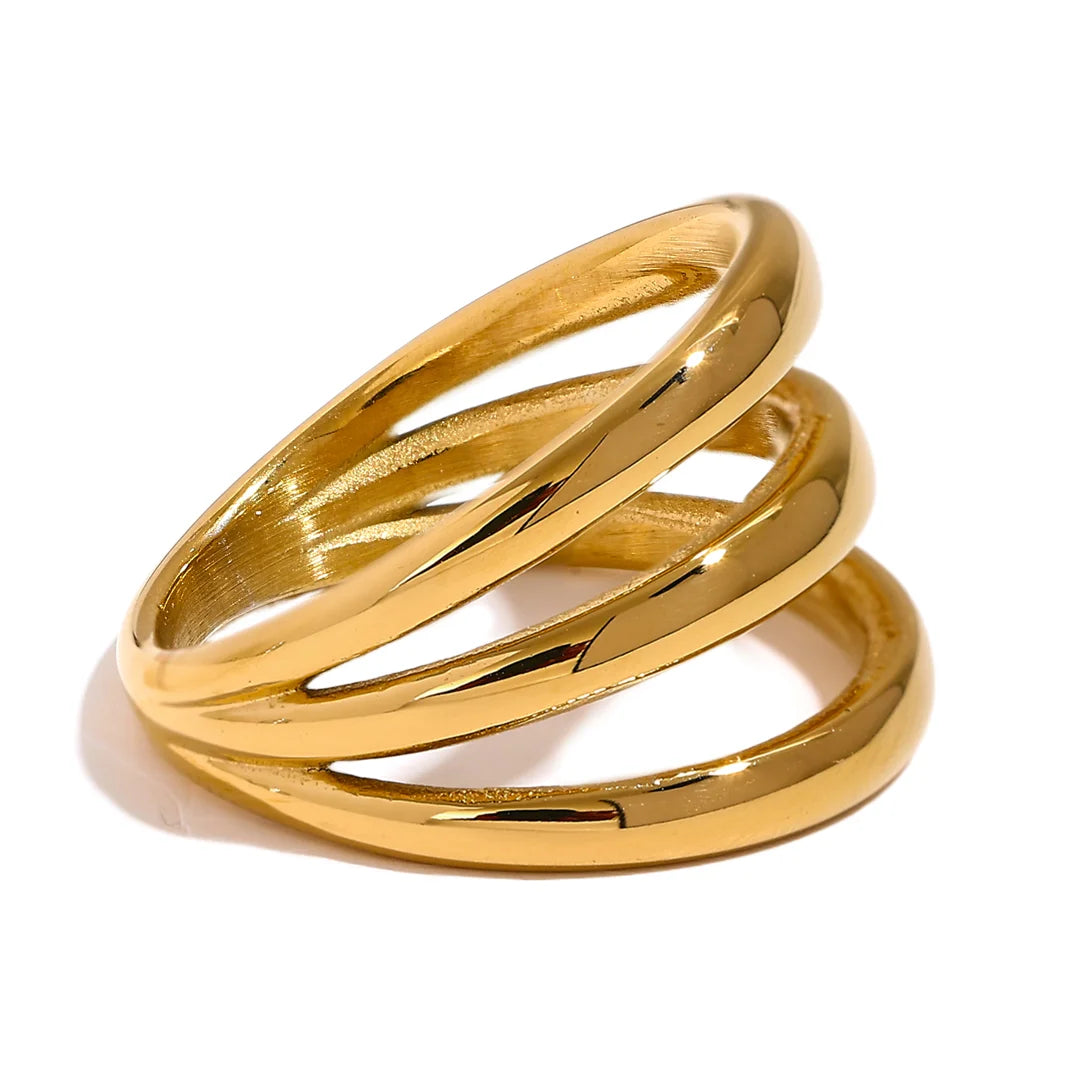 Anel Feminino Liso Triplo