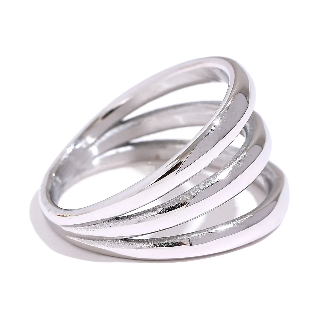 Anel Feminino Liso Triplo
