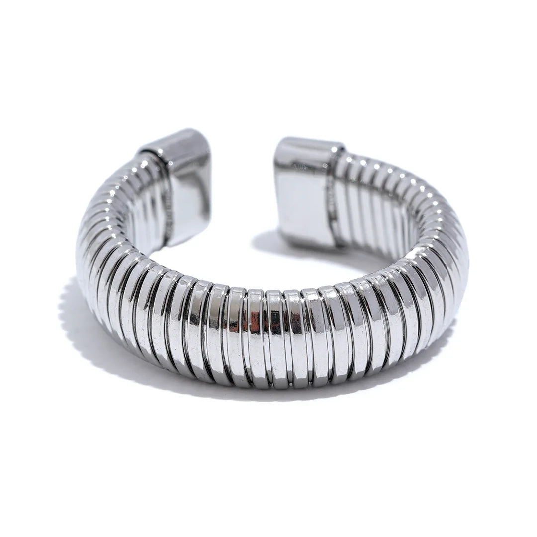 Anel Feminino Textura Elástica