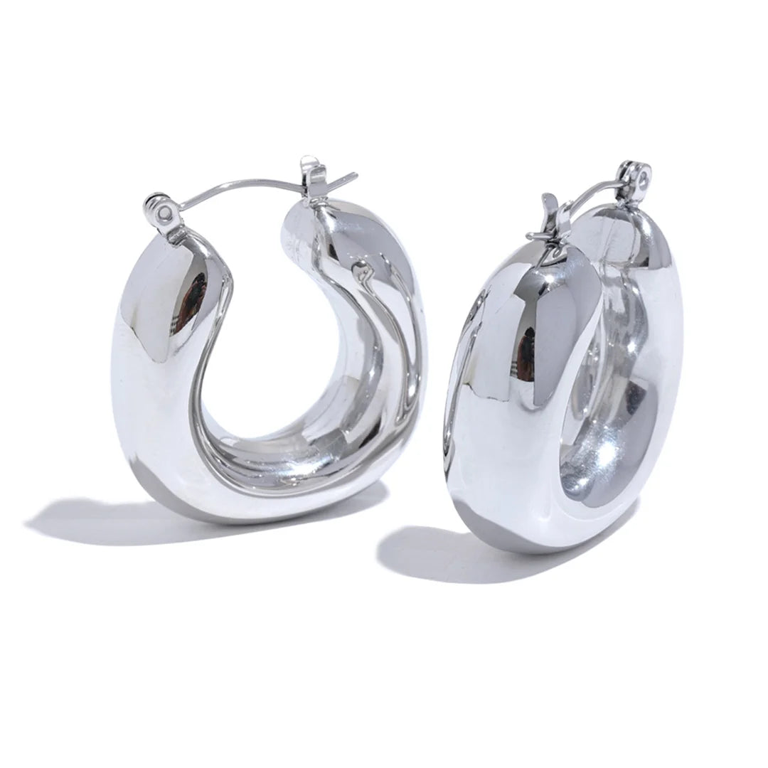 Brinco Feminino Argola Geométrico Redondo