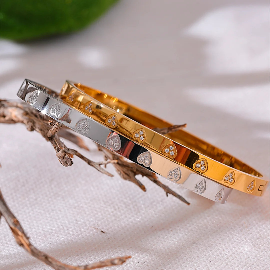 Pulseira Feminina Coração de Zircônia